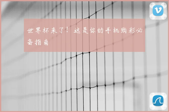 世界杯来了！这是你的手机购彩必备指南